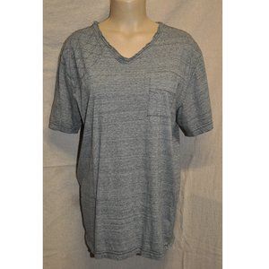 🐸 XXX rude	mens grey t-shirt worn look size LARGE (39)
